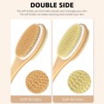 thumbnail image 3 of Exfoliante corporal de bambú con mango largo, cepillo de espalda de doble cara con cerdas duras y suaves, herramienta de limpieza profunda y exfoliante para uso húmedo o seco, agarre antideslizante y, 3 of 5