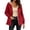 Wine, variant on Women's Puffer Jackets Long Sleeve Hooded Fleece Lined Zip Up Quilted Coat Lightweight Fall Winter Warm Casual Outerwear with Pockets Wine