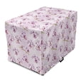 thumbnail image 1 of Orchids Dog Crate Cover, Exotic Phalaenopsis Petals Wildflowers Flourish Blossoms Beauty Pattern, Easy to Use Pet Kennel Cover for Dogs, 35" x 23" x 27", Pale Pink Purple Green, by Ambesonne, 1 of 6