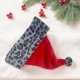 thumbnail image 5 of Christmas Santa Hat Double-Layer Stylish Soft Leopard-Print Plush Santa Hat for Photography Parade Cosplay Party B, 5 of 5