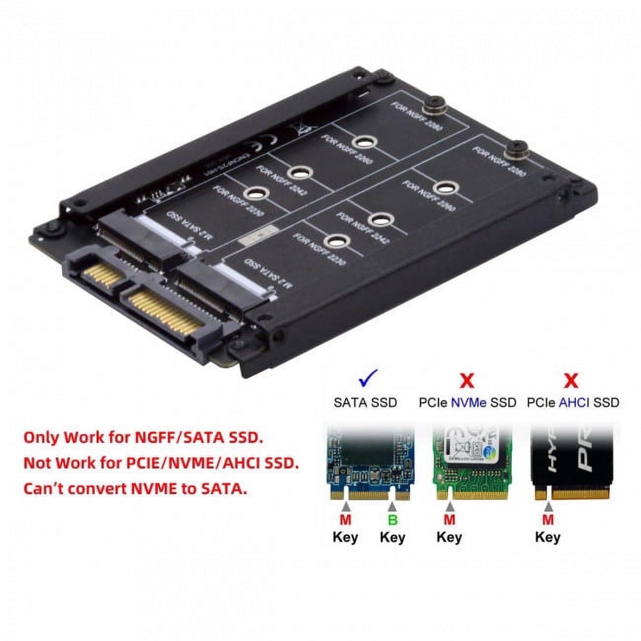 JSER Dual NGFF B+M Key M.2 SSD Card JOBD Raid0 Span Bridge to 2.5inch SATA Combo HDD Disk Drive Enclosure