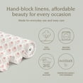 thumbnail image 2 of over&back 18x90 Hand-Blocked Printed Cotton Table Runner - Washable Table Runners for a Custom Home Decor Tablescape - Perfect for Coffee Table, Dinner Table, Living Room, and More - Pink Bloom, 2 of 12