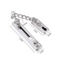 thumbnail image 2 of Cerradura de cadena de seguridad de acero inoxidable para puerta, protección de seguridad resistente con tornillos de bronce, 2 of 5