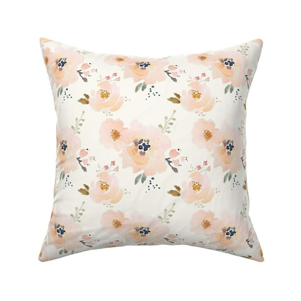 Watercolor Boho Floral Modern Throw Pillow Cover W Optional Insert By Roostery Walmart Com Walmart Com