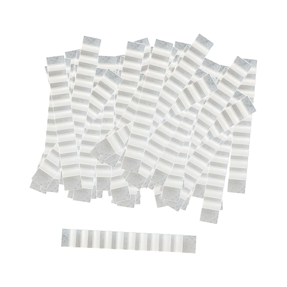 LAMIRO 100 Pack Non-Slip Rubber Hanger Grips Clear Adhesive Clothes Hanger Strips Grippers,White 10x90mm