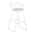 thumbnail image 2 of Nordic Metal Modern Bar Stool Bar in White, Set of 2, 2 of 9