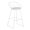 White, variant on Set of 2 Nordic Industrial Counter Height Bar Stools, Curved Hollow Metal Frame Bar Stools with Padded Waterproof Faux Leather Seat, Rubber Floor Protectors for Kitchen Island Home Bar Cafe