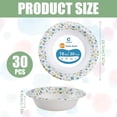thumbnail image 3 of Paper Bowls, 60 Count 16 oz Blue Printed Disposable Paper Bowls, Thickened Leak-Proof Microwave Safe for Parties, BBQs, Garden Parties, Picnics and Family Gatherings, 3 of 7