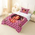 thumbnail image 2 of Castle Fairy Cute Black Girl Twin Comforter Sets 2pcs,Polka Dot Butterfly Bedding Set,Pink,1 Comforter and 1 Pillowcase, 2 of 6