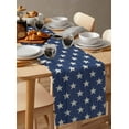 thumbnail image 6 of 4th of July Table Runner Cotton Linen 48 Inch Holiday Dresser Scarves, Vintage Independence Day Blue Star Tablerunner for Kitchen Coffee Dining Bedroom Home Living Room Dinner Scarf Décor 13''x48'', 6 of 9