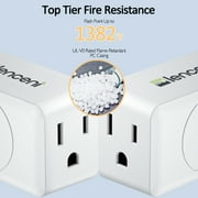 LENCENT 2 to 3 Prong Outlet Plug Adapter, Multi Wall Plug splitter,3 Way Outlet Extender,Travel Power Adaptor 3 AC for US to Japan-Type A,2 PACK