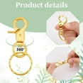 thumbnail image 4 of l 10pcs Swivel Snap Hooks with Key Rings 2.6'' Golden Trigger Snaps Hooks Iron Lobster Claw Clasps Swivel Lanyards Snap Hooks Metal Keychain Clip Hooks for Keychain Bags Pendant Dog Leash, 4 of 6