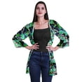 thumbnail image 1 of Moomaya Printed Georgette Beach Clothes For Women Short Shrug Cover Up Cardigan, 1 of 5