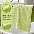 thumbnail image 3 of REGALWOVEN Microfiber Cleaning Cloth, Streak Free Magic Glass Window Cloths, Lint Free Dish Towels, Pack 3 Light Green 12" x 12", 3 of 7