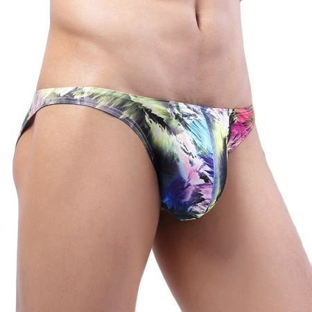 

AnuirheiH Men s Lingerie Sexy Casual Comfortable Breathable Printed Low Waist Briefs Clearance Under $10