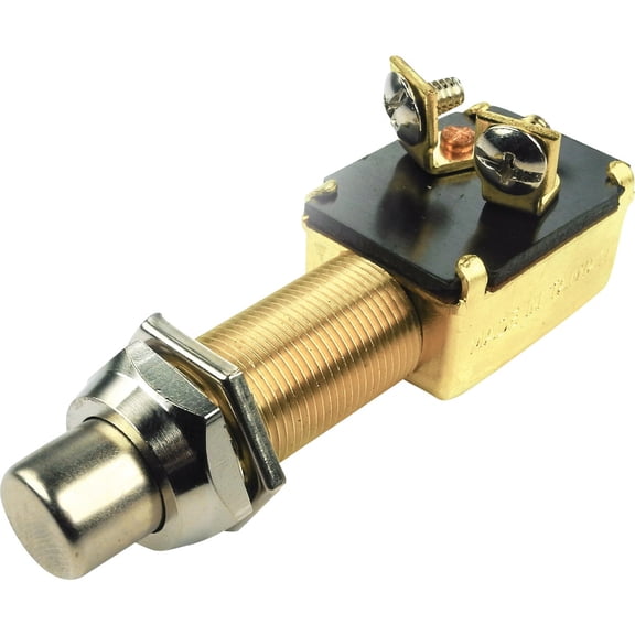 Seachoice 2-Position Push Button Starter/Horn Switch,Silver
