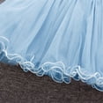 thumbnail image 2 of SonxaHe Newborn Girls' Dress Floral Prints One-Shoulder Tulle Dresses Kids Solid Party Cute Princess Mesh Dresses Blue,Sized 3-6 M, 2 of 4