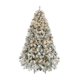 thumbnail image 1 of 4.5-foot flocked fir pre-lit artificial christmas tree con warm blanca LED lights, 1 of 6