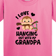 thumbnail image 4 of Inktastic Monkey I Love Hanging out with My Grandpa Youth T-Shirt, 4 of 5