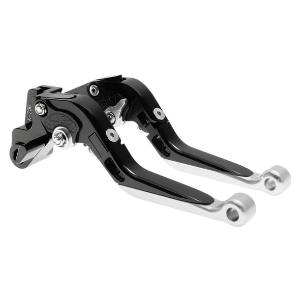 Palancas de freno y embrague cortas y largas para Kawasaki VERSYS 650 15-23, palanca de freno ajustable de motocicleta, aleación de aluminio, mango negro con extremo plateado