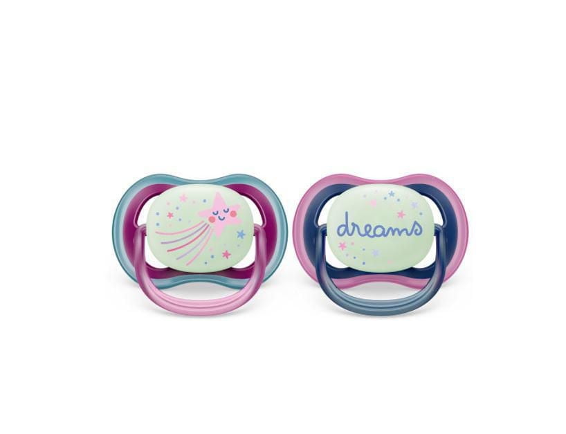 Philips Avent Ultra Air Pacifier 6-18m, falling star / dreams, nighttime, 2 pack SCF376/14