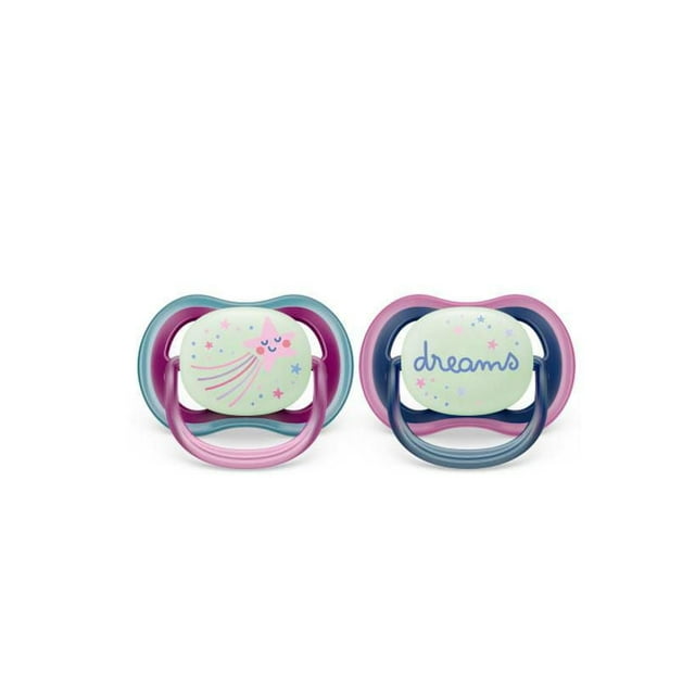 Philips Avent Ultra Air Pacifier 6-18m, falling star / dreams, nighttime, 2 pack SCF376/14