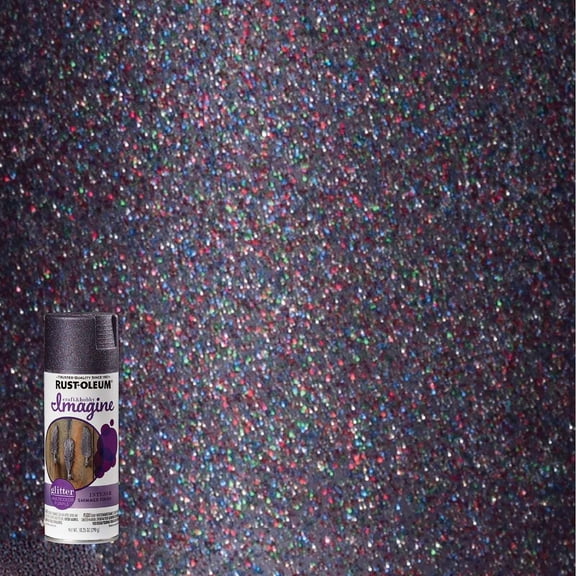 Rust-Oleum Imagine Glitter Spray Paint - Multi-Color, Purple, 10.25 Oz