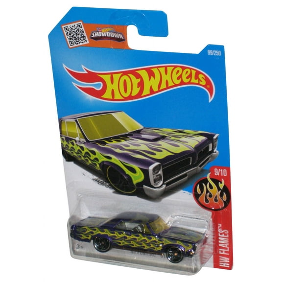 Hot Wheels HW Flames 9/10 (2015) Purple '65 Pontiac GTO Car 99/250