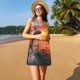thumbnail image 3 of Balery Sunset Dancing Dolphin B Vestidos de verano para mujer con estampado: vestido holgado sin mangas, vestido playero informal y cómodo para días calurosos., 3 of 7