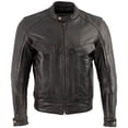 thumbnail image 7 of Milwaukee Leather LKM7006 Men's Classic Retro Distressed Brown Leather Jacket with CE Armor Protection 3X-Large, 7 of 7