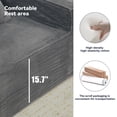 thumbnail image 4 of Leumius 82" 3 Seater Modular Cloud Sofa,Corduroy Upholstered Boneless Couch with Pillow Back Support Armrest,Fluffy Cloud Couches for Living Room Bedroom,No Assembly Required,Dark Gray, 4 of 11