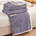 thumbnail image 6 of Fleece Blanket Cozival Double-Sided Fleece Winter Blanket - 150*200Cm Thickened Warm Plush with Sherpa Texture, Cozy Knee & Bed Sheet Solution for Cold Weather, Sherpa Winter Blanket, B, 6 of 7