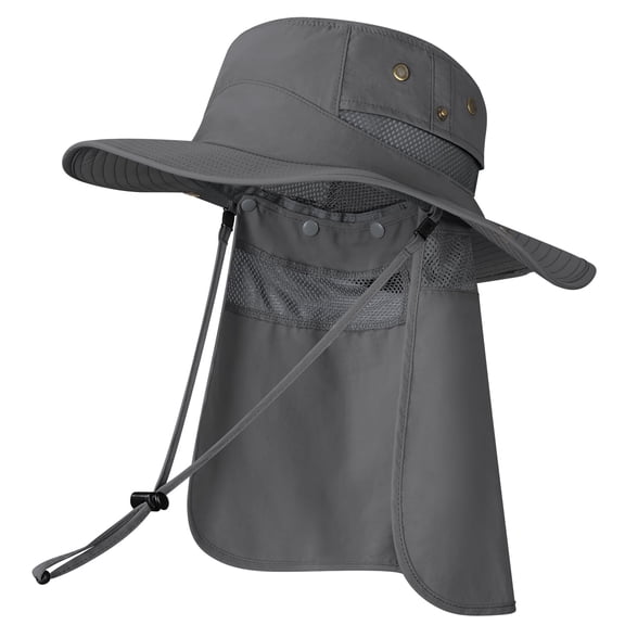 Fishing Sun Hats for Men Women, Sun Protection Hat with Neck Flap | UPF 50 , Wide Brim, Breathable, Adjustable, Lightweight, Portable, Outdoor