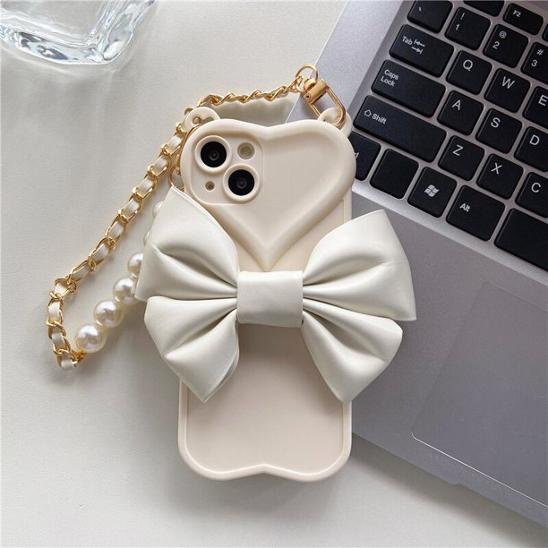 Funda de teléfono Coreana de lujo con corazón de amor, carcasa trasera a prueba de golpes para iPhone 13, 12, 11, 14 Pro Max, X, XS, XR Fivean unisex