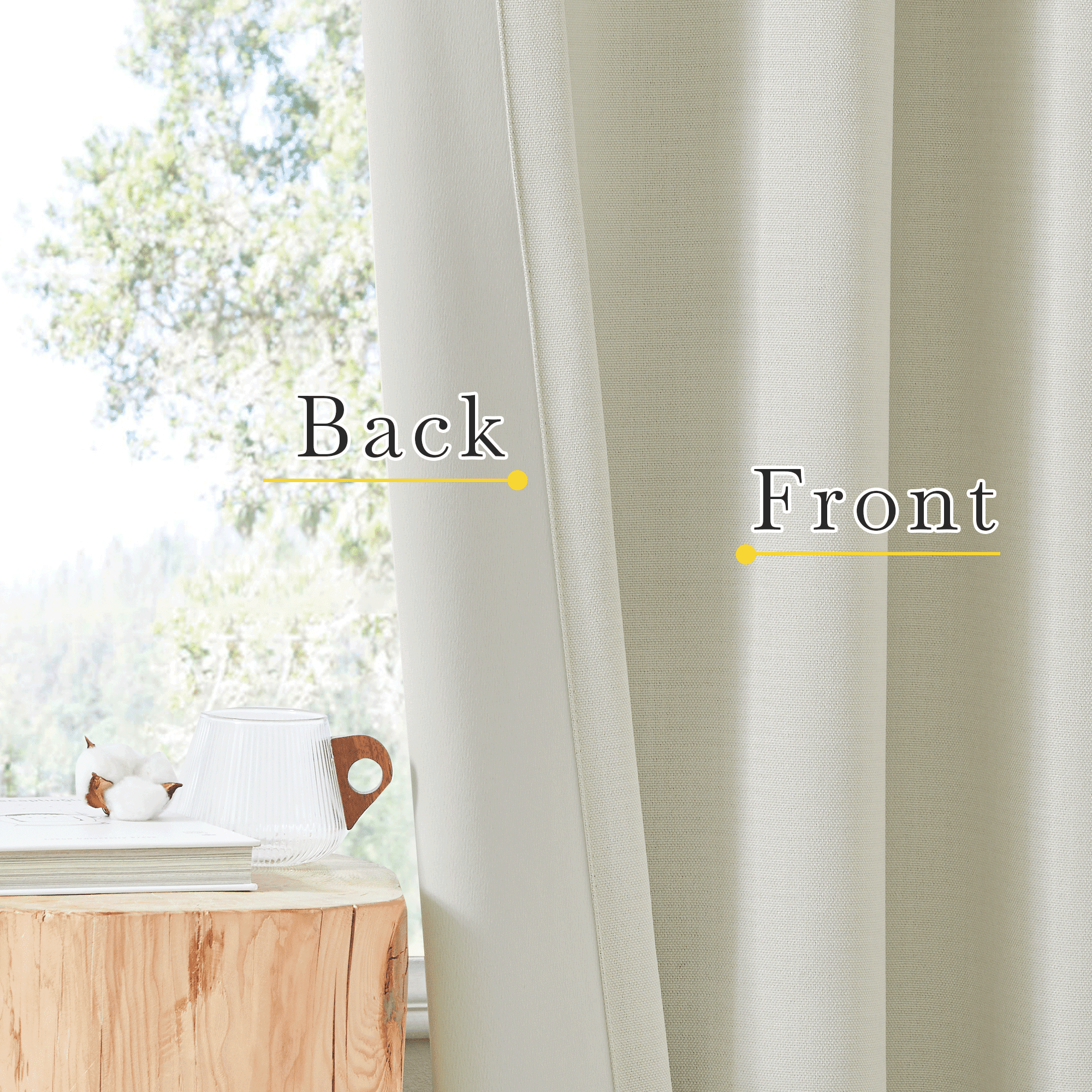 NICETOWN Faux Linen Blackout Curtains & Drapes for Living Room 84 inches Long 50" Wide, Pinch Pleated Light Blocking Window Treatments Thermal Insulated Curtains for Bedroom, 2 Panels,Ivory