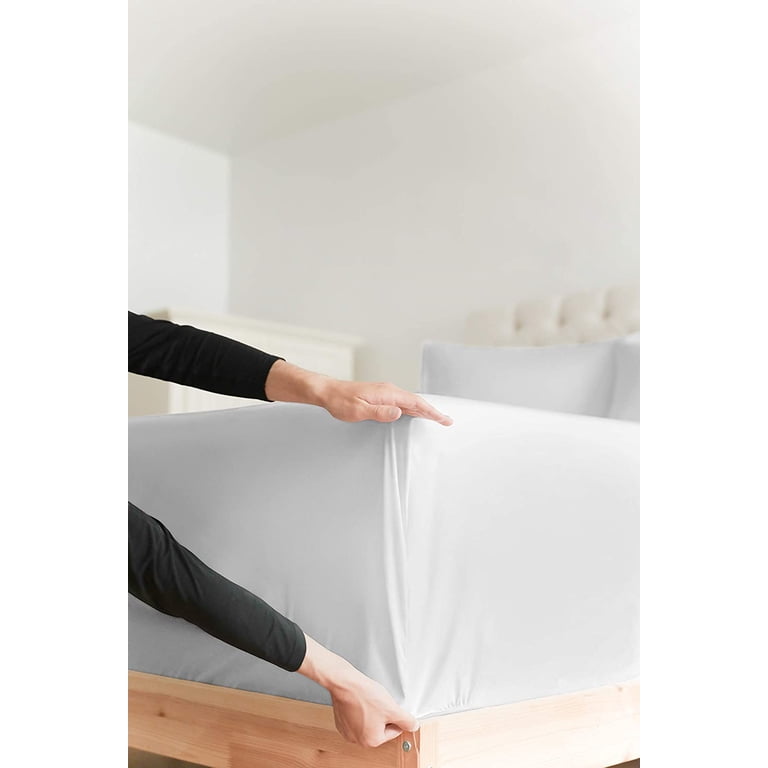 CGK Linens Extra Deep Pocket Fitted Sheet, Twin XL, White photo 2
