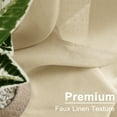thumbnail image 2 of XWZO Linen Semi Sheer Curtains,Privacy Enhancing & Light Filtering Rod Pocket Drapes for Living Room with Tiebacks(Beige,W52 x L96 Inch,2 Panels), 2 of 8