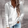 thumbnail image 2 of Sudaderas con cremallera de Manga Larga Mujer Suelta Casual ANGGREK color Puro XL, 2 of 7