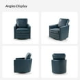thumbnail image 5 of PU Leather Swivel Accent Chair Single Sofa Chair Set of 2 for Home Living Room Turquoise, 5 of 7