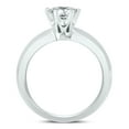 thumbnail image 2 of SZUL Women's AGS Certified 1 Carat Knife Edge Diamond Solitaire Ring in 14K White Gold (K-L Color, I2-I3 Clarity), 2 of 6