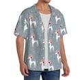 thumbnail image 2 of Goofa Cartoon Poodle Dog Printed Men's Casual Short-sleeved Shirt,Lightweight Breathable Button-down,Summer Casual men's top,Versatile Fashion shirt-XX-Large, 2 of 7