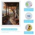 thumbnail image 3 of Diamond Art Kit for Adults, Autumn Porch Scenic View Chair Pumpkins Diamond Painting for Adults Beginners, 5D DIY Diamond Art Painting Kits, Colorful Diamond Painting Craft for Home Decor 12x16, 3 of 7