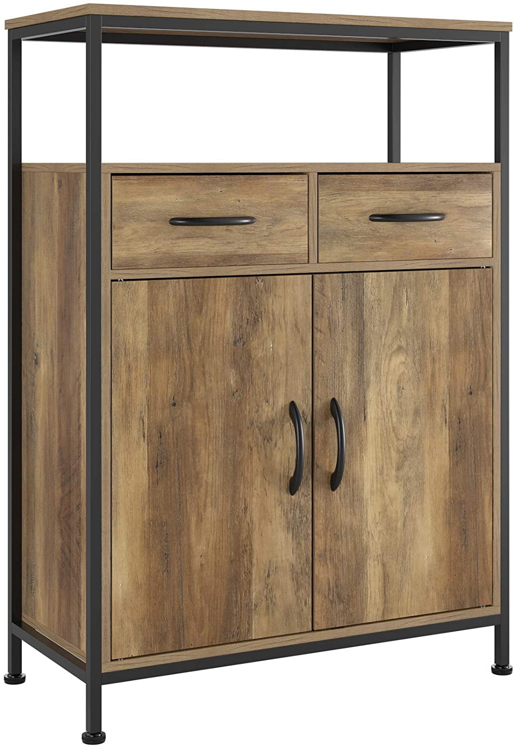 Homecho Industrial Storage Cabinet, Office Storage Cabinet With Doors And Drawers