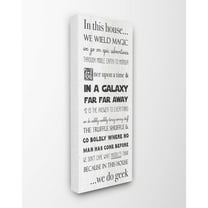 Geek House Inspirational Family Word Design XL Stretched Canvas Wall Art by Daphne Polselli