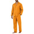 thumbnail image 5 of HAJWOH Men's Comfortable Long Sleeve Button Pajama Set Soft Comfy Sleepwear Sleep Bottom, 5 of 5