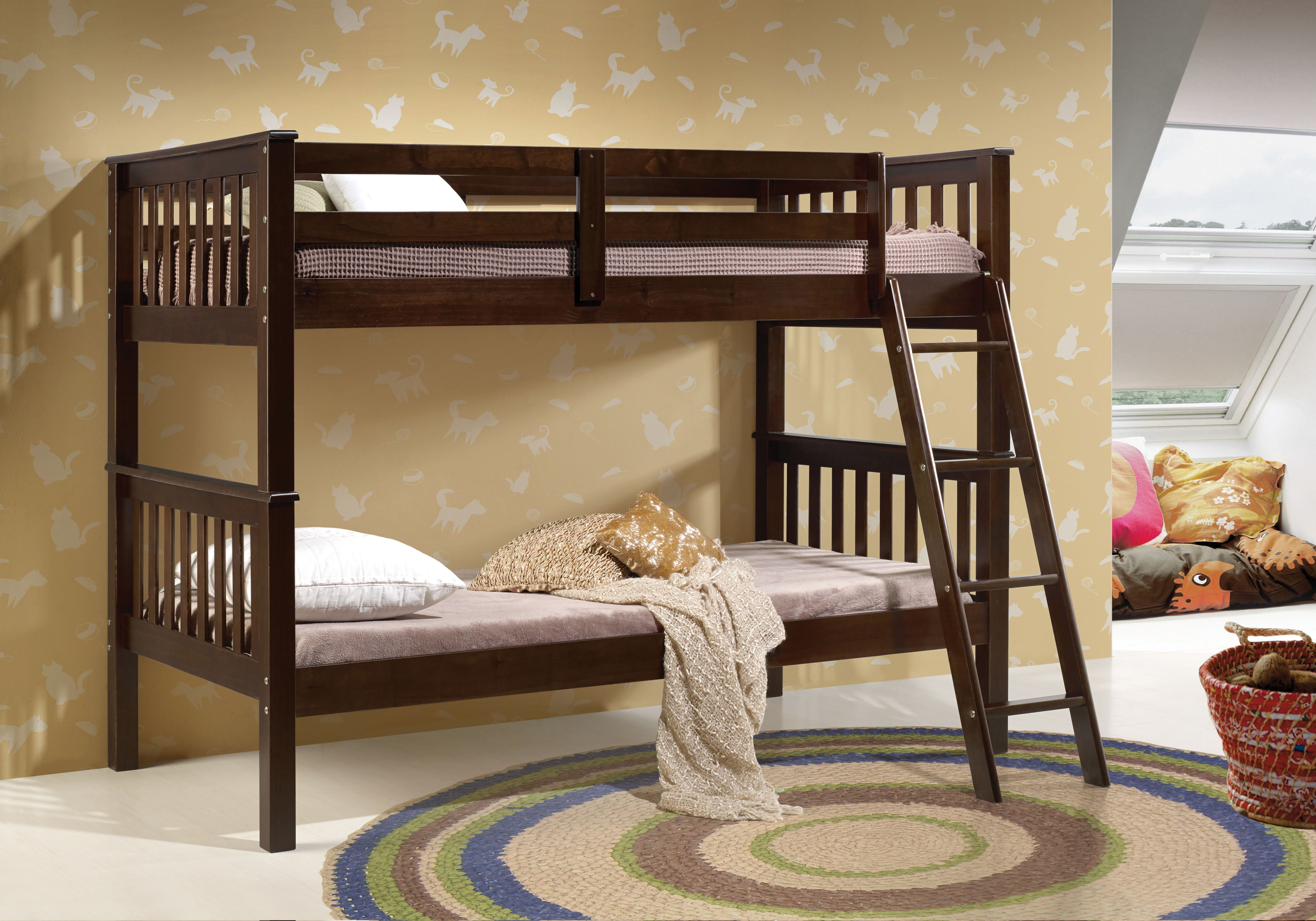 twin bunk bed and mattress