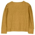 thumbnail image 5 of Annhoo Girl's Knitted Sweater Tops Soft Puff Long Sleeve Round Neck Shirts Lightweight Comfort Pullover Kids Clothes, 5 of 8
