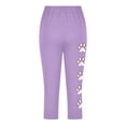 thumbnail image 4 of Fjofpr Leggings for Girls 10-12 Toddler Kids Fashion Baesball Print Summer Leisure Yoga Sports Frenum Cropped Pants Purple 12 Years, 4 of 4