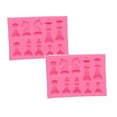 thumbnail image 1 of Oleegame 2PC Cookie Mold DIY Baking Mold Chess Cake Decorative Silicone Mold Pink, 1 of 3