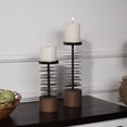 thumbnail image 2 of Danya B. Set of 2 Eucalyptus Metal and Wood Candle Holders, 2 of 5